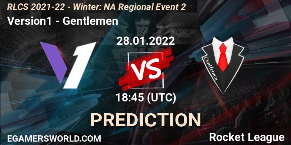 Pronóstico Version1 - Gentlemen. 28.01.2022 at 18:45, Rocket League, RLCS 2021-22 - Winter: NA Regional Event 2