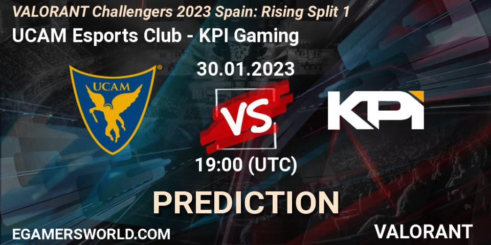 Pronóstico UCAM Esports Club - KPI Gaming. 30.01.23, VALORANT, VALORANT Challengers 2023 Spain: Rising Split 1