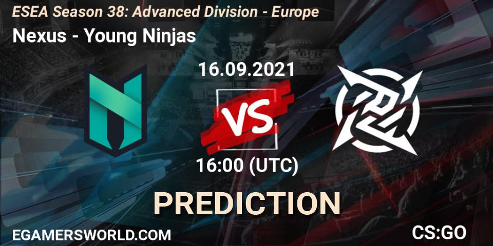 Pronóstico Nexus - Young Ninjas. 16.09.2021 at 16:00, Counter-Strike (CS2), ESEA Season 38: Advanced Division - Europe