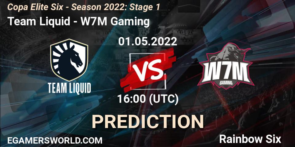 Pronóstico Team Liquid - W7M Gaming. 01.05.2022 at 16:00, Rainbow Six, Copa Elite Six - Season 2022: Stage 1