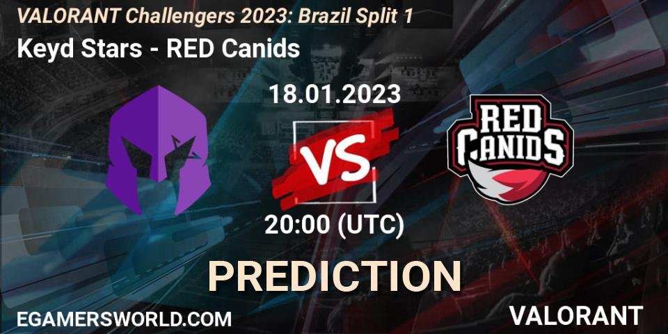 Pronóstico Keyd Stars - RED Canids. 18.01.2023 at 20:00, VALORANT, VALORANT Challengers 2023: Brazil Split 1