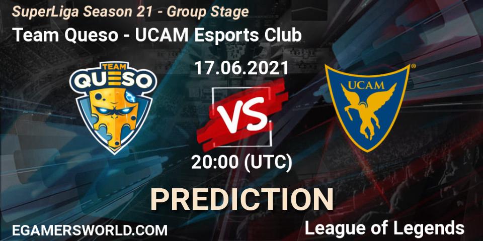 Pronóstico Team Queso - UCAM Esports Club. 17.06.2021 at 20:00, LoL, SuperLiga Season 21 - Group Stage 