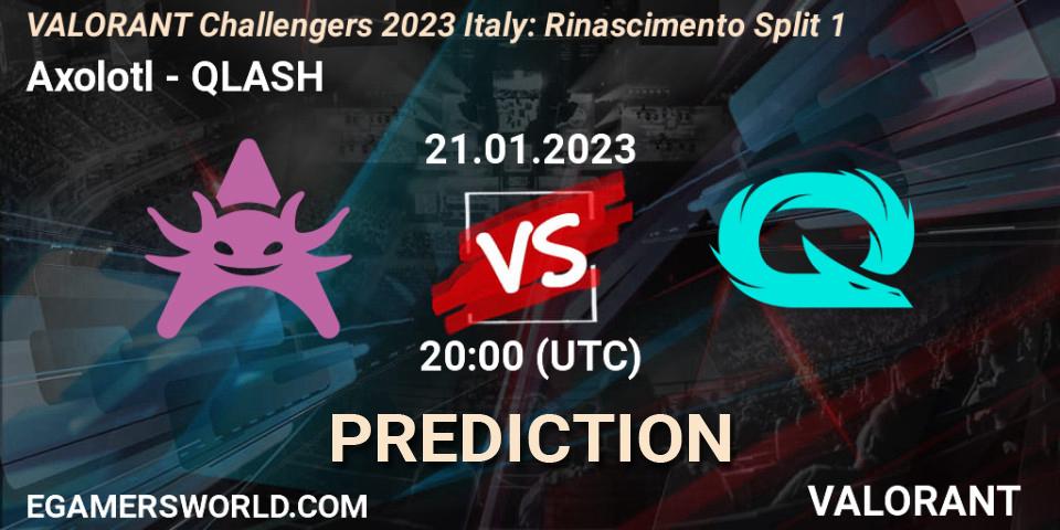 Pronóstico Axolotl - QLASH. 21.01.2023 at 20:00, VALORANT, VALORANT Challengers 2023 Italy: Rinascimento Split 1