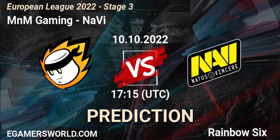 Pronóstico MnM Gaming - NaVi. 10.10.22, Rainbow Six, European League 2022 - Stage 3