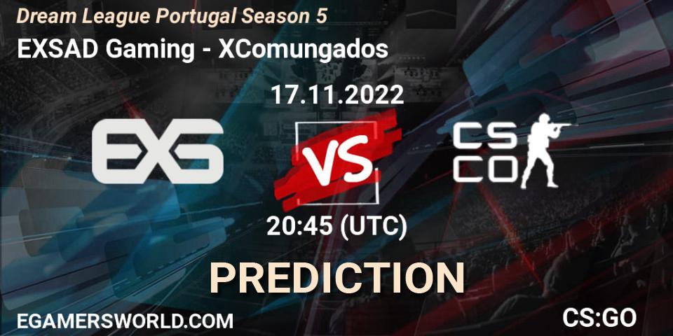 Pronóstico EXSAD Gaming - XComungados. 17.11.22, CS2 (CS:GO), Dream League Portugal Season 5