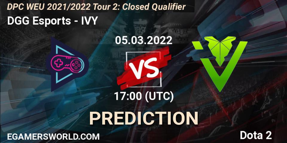 Pronóstico DGG Esports - IVY. 05.03.2022 at 17:00, Dota 2, DPC WEU 2021/2022 Tour 2: Closed Qualifier