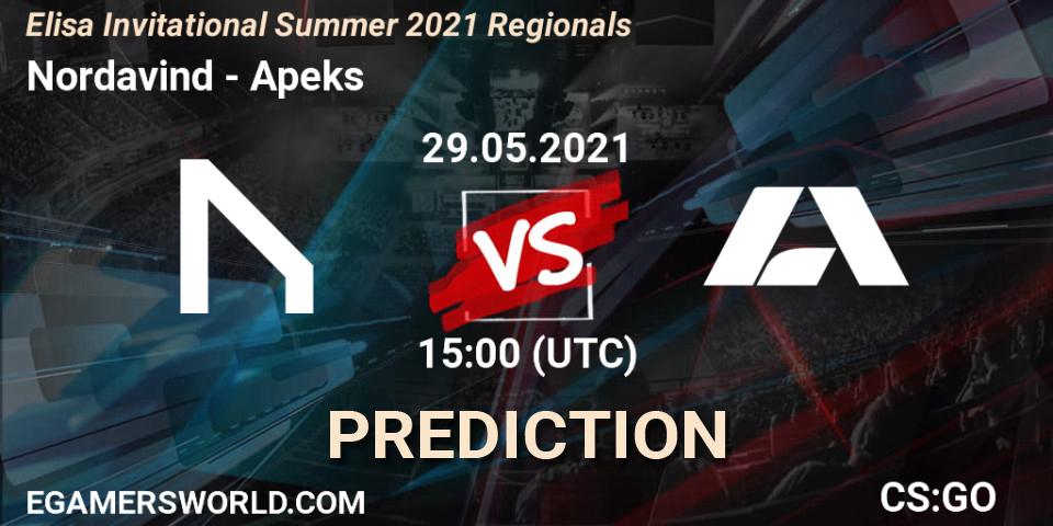 Pronóstico Nordavind - Apeks. 29.05.2021 at 15:00, Counter-Strike (CS2), Elisa Invitational Summer 2021 Regionals