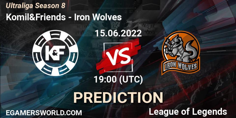 Pronóstico Komil&Friends - Iron Wolves. 15.06.2022 at 19:00, LoL, Ultraliga Season 8