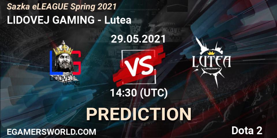 Pronóstico LIDOVEJ GAMING - Lutea. 29.05.2021 at 14:58, Dota 2, Sazka eLEAGUE Spring 2021