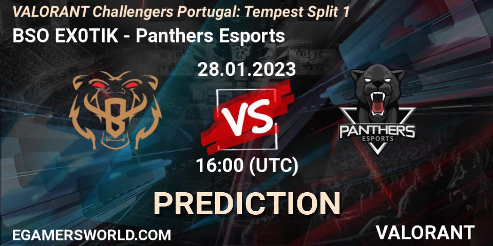 Pronóstico BSO EX0TIK - Panthers Esports. 28.01.23, VALORANT, VALORANT Challengers 2023 Portugal: Tempest Split 1