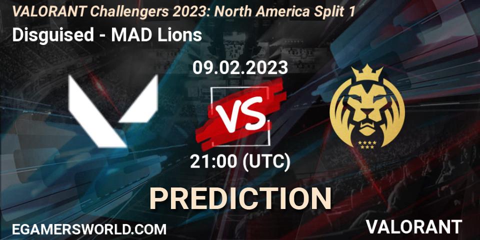 Pronóstico Disguised - MAD Lions. 09.02.23, VALORANT, VALORANT Challengers 2023: North America Split 1