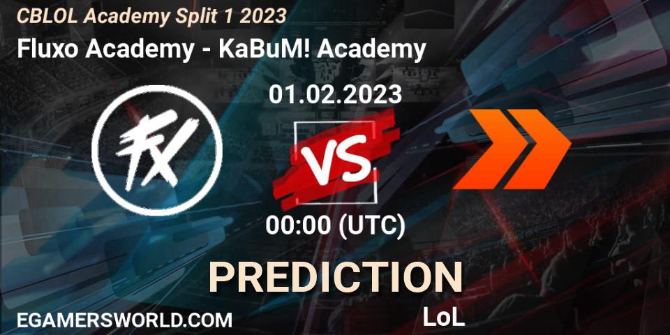 Pronóstico Fluxo Academy - KaBuM! Academy. 01.02.23, LoL, CBLOL Academy Split 1 2023