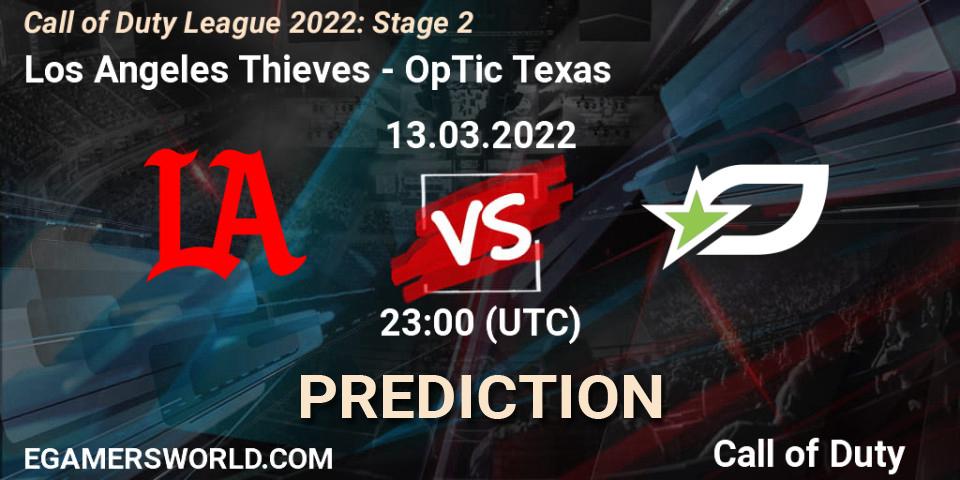 Pronóstico Los Angeles Thieves - OpTic Texas. 13.03.22, Call of Duty, Call of Duty League 2022: Stage 2