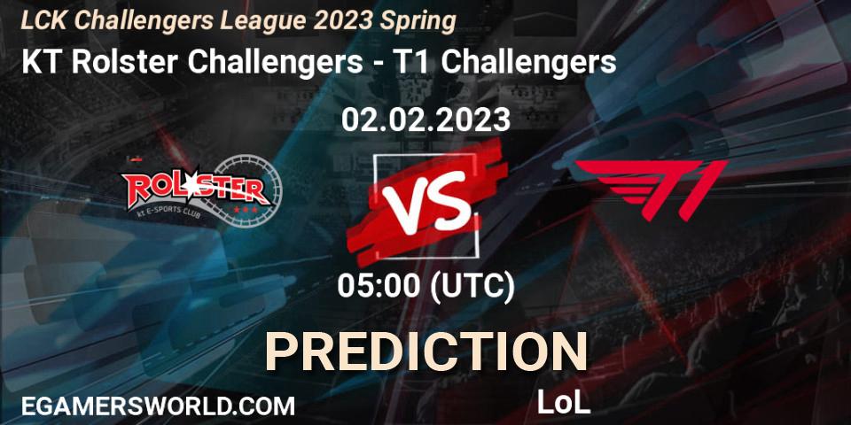 Pronóstico KT Rolster Challengers - T1 Challengers. 02.02.23, LoL, LCK Challengers League 2023 Spring