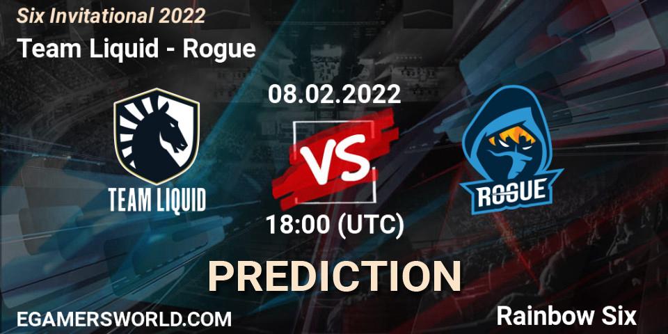 Pronóstico Team Liquid - Rogue. 08.02.2022 at 18:00, Rainbow Six, Six Invitational 2022