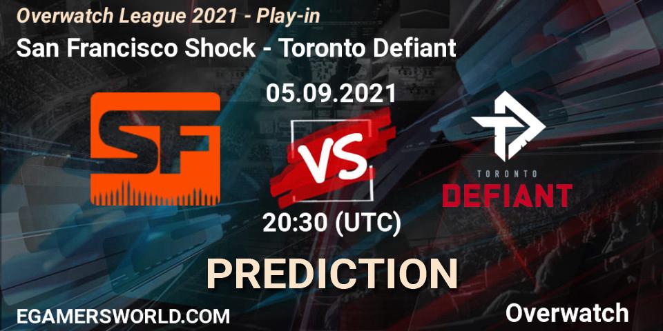 Pronóstico San Francisco Shock - Toronto Defiant. 05.09.2021 at 19:00, Overwatch, Overwatch League 2021 - Play-in