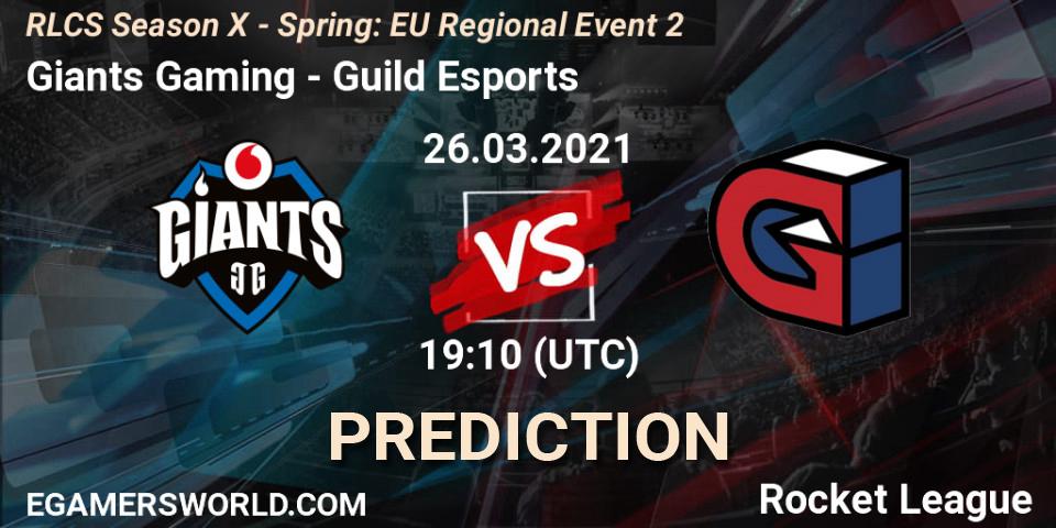 Pronóstico Giants Gaming - Guild Esports. 26.03.2021 at 19:00, Rocket League, RLCS Season X - Spring: EU Regional Event 2