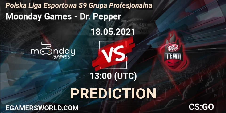 Pronóstico Moonday Games - Dr. Pepper. 18.05.2021 at 13:00, Counter-Strike (CS2), Polska Liga Esportowa S9 Grupa Profesjonalna
