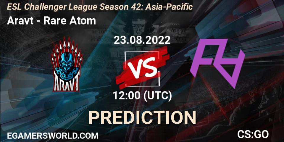 Pronóstico Aravt - Rare Atom. 23.08.2022 at 12:00, Counter-Strike (CS2), ESL Challenger League Season 42: Asia-Pacific