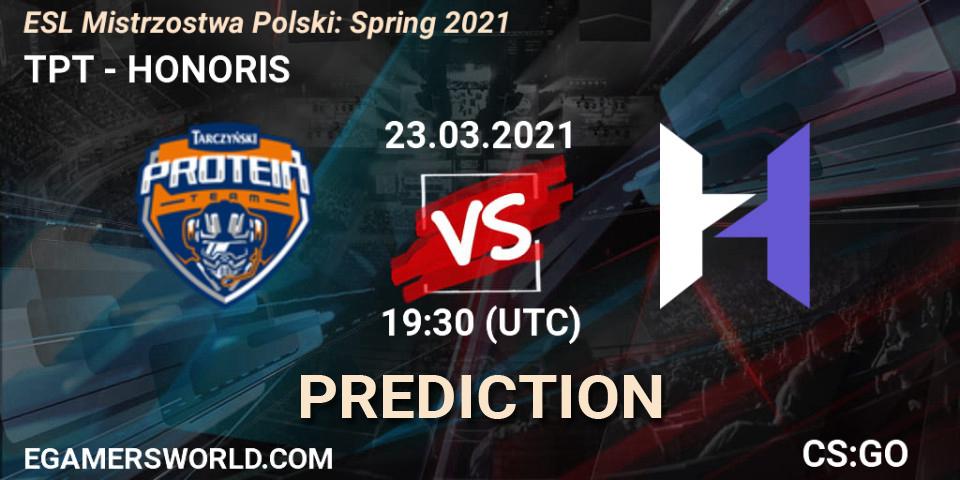 Pronóstico TPT - HONORIS. 23.03.2021 at 19:30, Counter-Strike (CS2), ESL Mistrzostwa Polski: Spring 2021