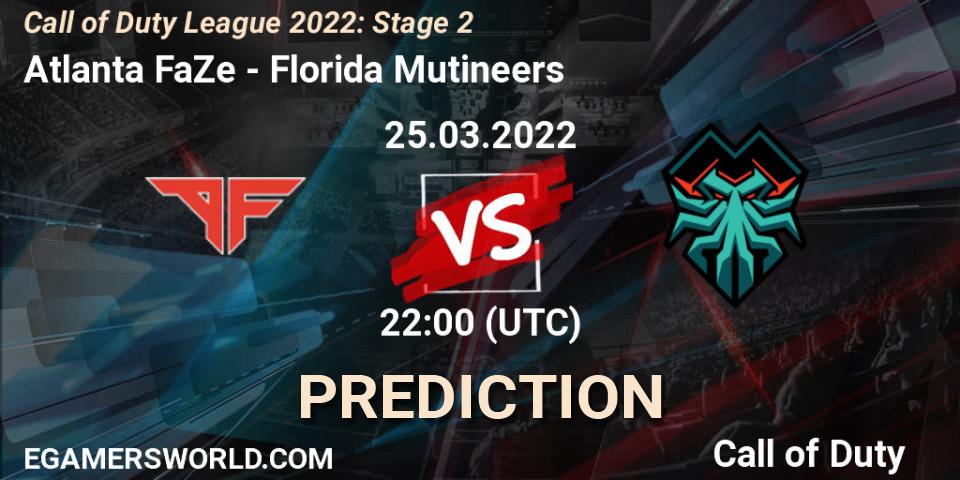 Pronóstico Atlanta FaZe - Florida Mutineers. 25.03.2022 at 22:30, Call of Duty, Call of Duty League 2022: Stage 2