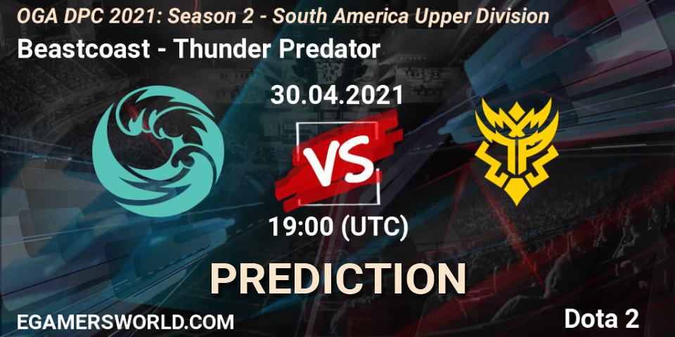 Pronóstico Beastcoast - Thunder Predator. 30.04.2021 at 19:18, Dota 2, OGA DPC 2021: Season 2 - South America Upper Division