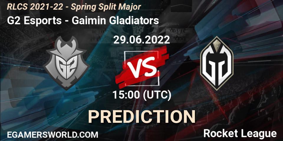 Pronóstico G2 Esports - Gaimin Gladiators. 29.06.22, Rocket League, RLCS 2021-22 - Spring Split Major