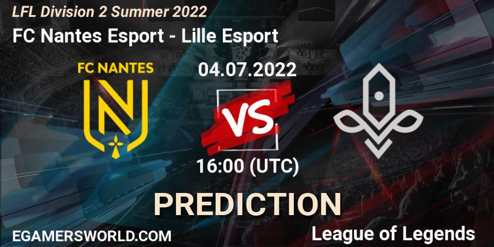 Pronóstico FC Nantes Esport - Lille Esport. 04.07.2022 at 16:00, LoL, LFL Division 2 Summer 2022