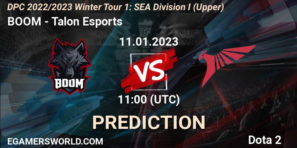 Pronóstico BOOM - Talon Esports. 11.01.2023 at 11:00, Dota 2, DPC 2022/2023 Winter Tour 1: SEA Division I (Upper)
