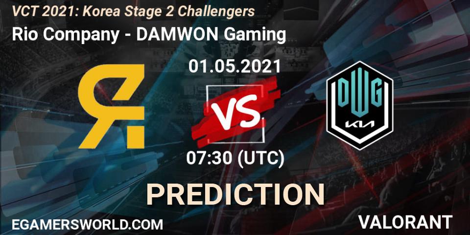 Pronóstico Rio Company - DAMWON Gaming. 01.05.21, VALORANT, VCT 2021: Korea Stage 2 Challengers