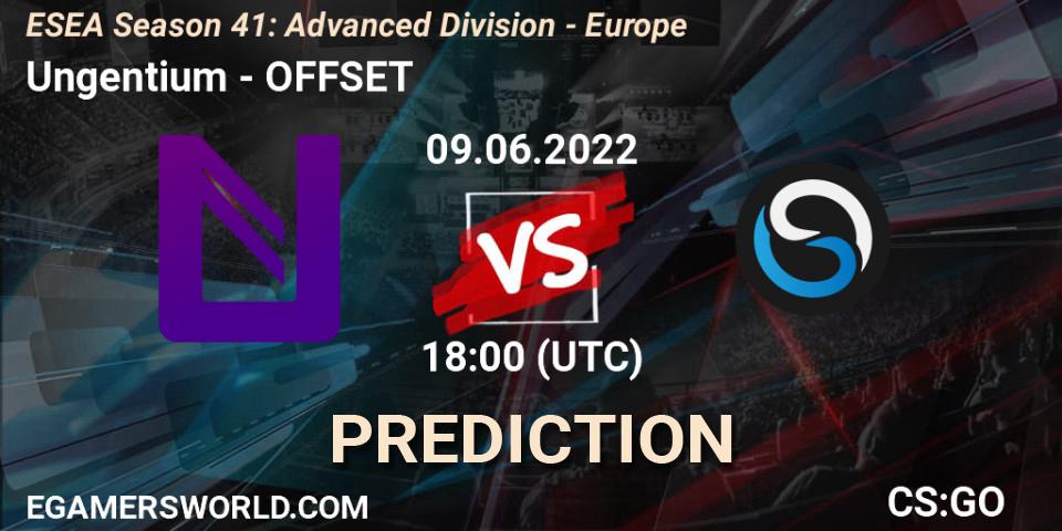 Pronóstico Ungentium - OFFSET. 09.06.2022 at 18:00, Counter-Strike (CS2), ESEA Season 41: Advanced Division - Europe