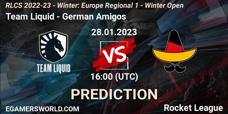 Pronóstico Team Liquid - German Amigos. 28.01.23, Rocket League, RLCS 2022-23 - Winter: Europe Regional 1 - Winter Open