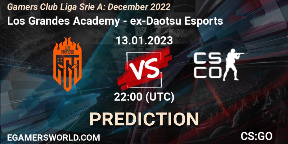 Pronóstico Los Grandes Academy - ex-Daotsu Esports. 17.01.23, CS2 (CS:GO), Gamers Club Liga Série A: December 2022
