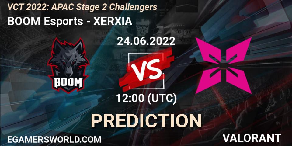 Pronóstico BOOM Esports - XERXIA. 24.06.22, VALORANT, VCT 2022: APAC Stage 2 Challengers