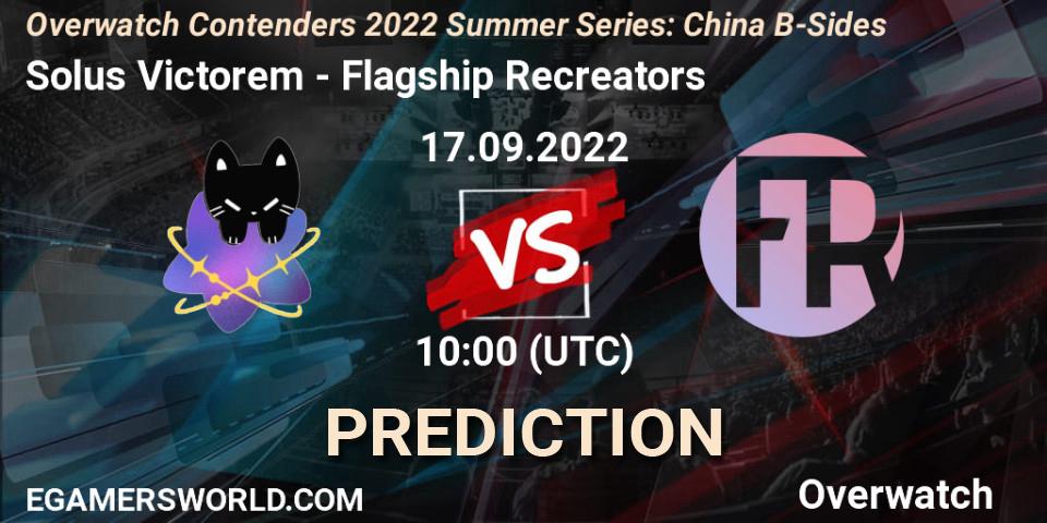 Pronóstico Solus Victorem - Flagship Recreators. 17.09.22, Overwatch, Overwatch Contenders 2022 Summer Series: China B-Sides