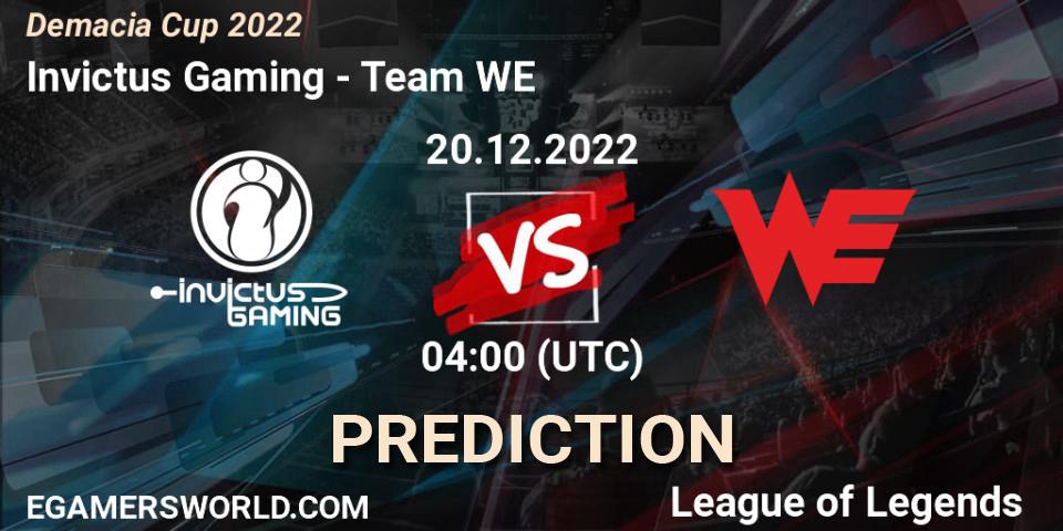 Pronóstico Invictus Gaming - Team WE. 20.12.22, LoL, Demacia Cup 2022