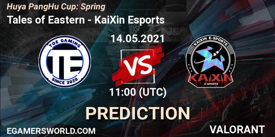 Pronóstico Tales of Eastern - KaiXin Esports. 13.05.2021 at 06:00, VALORANT, Huya PangHu Cup: Spring