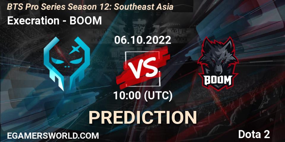 Pronóstico Execration - BOOM. 06.10.22, Dota 2, BTS Pro Series Season 12: Southeast Asia