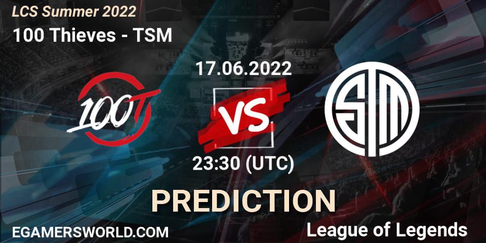 Pronóstico 100 Thieves - TSM. 17.06.2022 at 23:30, LoL, LCS Summer 2022