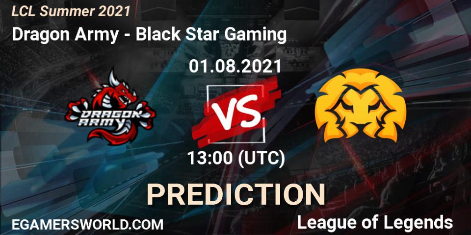 Pronóstico Dragon Army - Black Star Gaming. 01.08.21, LoL, LCL Summer 2021