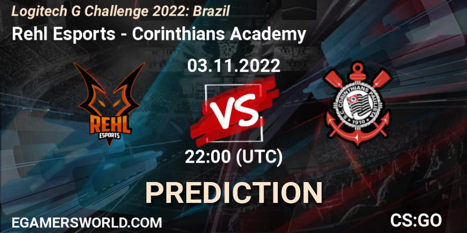 Pronóstico Rehl Esports - Corinthians Academy. 03.11.22, CS2 (CS:GO), Logitech G Challenge 2022: Brazil