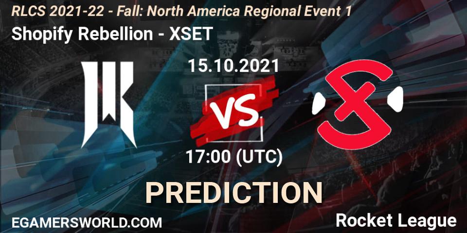 Pronóstico Shopify Rebellion - XSET. 15.10.2021 at 17:00, Rocket League, RLCS 2021-22 - Fall: North America Regional Event 1