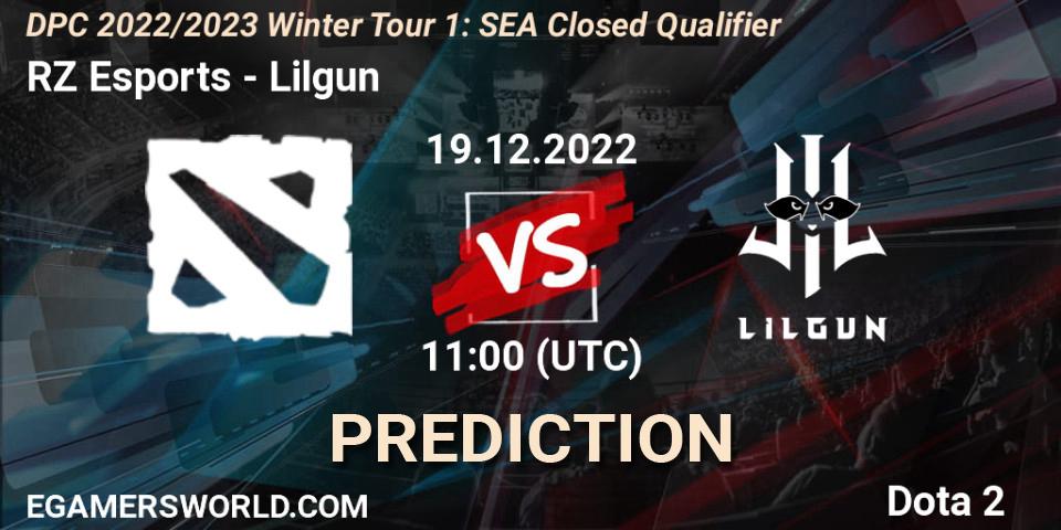Pronóstico RZ Esports - Lilgun. 19.12.2022 at 11:00, Dota 2, DPC 2022/2023 Winter Tour 1: SEA Closed Qualifier