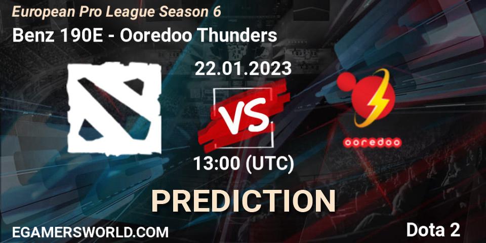 Pronóstico Benz 190E - Ooredoo Thunders. 22.01.23, Dota 2, European Pro League Season 6