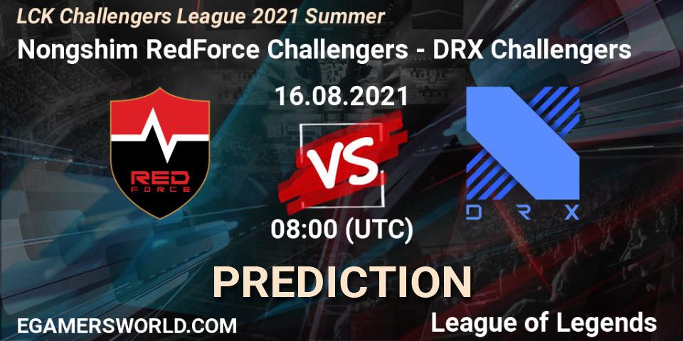 Pronóstico Nongshim RedForce Challengers - DRX Challengers. 16.08.2021 at 08:00, LoL, LCK Challengers League 2021 Summer