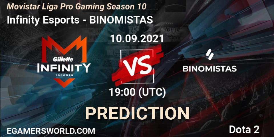 Pronóstico Infinity Esports - BINOMISTAS. 10.09.2021 at 19:01, Dota 2, Movistar Liga Pro Gaming Season 10