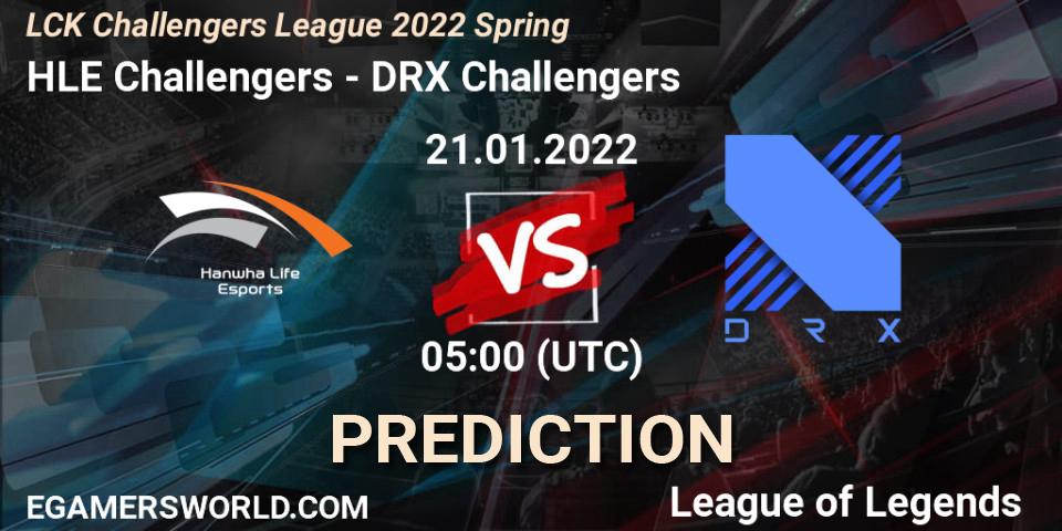 Pronóstico HLE Challengers - DRX Challengers. 21.01.2022 at 05:00, LoL, LCK Challengers League 2022 Spring