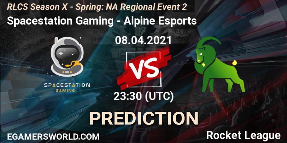 Pronóstico Spacestation Gaming - Alpine Esports. 08.04.2021 at 23:30, Rocket League, RLCS Season X - Spring: NA Regional Event 2