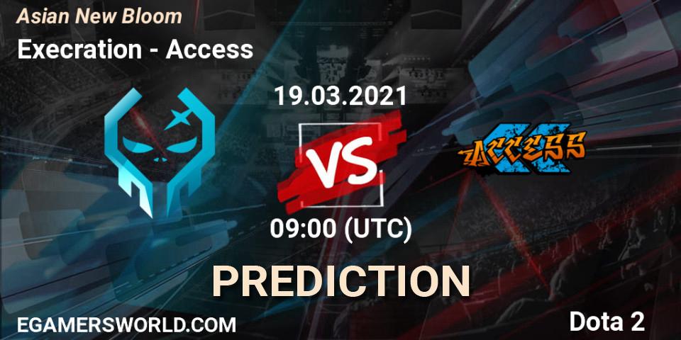 Pronóstico Execration - Access. 19.03.2021 at 09:27, Dota 2, Asian New Bloom