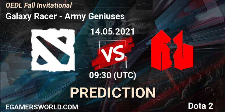 Pronóstico Galaxy Racer - Army Geniuses. 14.05.2021 at 07:33, Dota 2, OEDL Fall Invitational